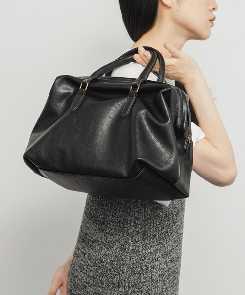 KBF（ケイビーエフ）の「ガマグチボストンBAG（ボストンバッグ・レディース・D.BROWN/BLACK・one）」の7枚目の写真