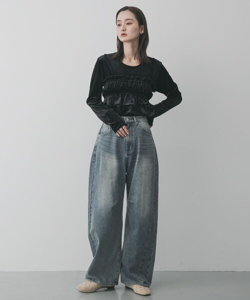 SENSE OF PLACE by URBAN RESEARCH（センスオブプレイスバイアーバンリサーチ）の「スタッズフラットシューズ（パンプス・レディース・BLACK/BEIGE・S/M/L）」の18枚目の写真