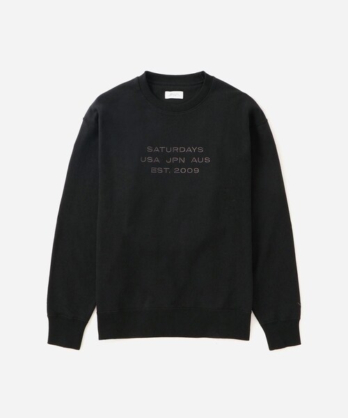 Saturdays NYC(サタデーズ ニューヨークシティ )の「Bowery Dobby Weave International Sweatshirt(スウェット・レディース・ブラック/オリーブ・L/M/S/XL/XS/XXL)」の2枚目の写真