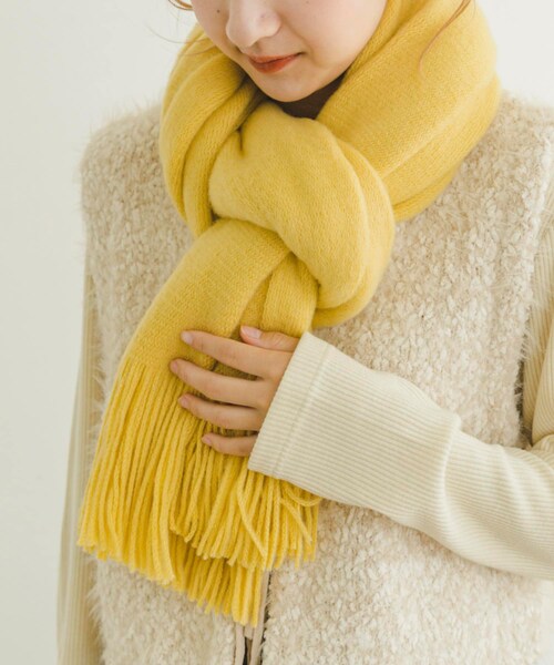 ITEMS URBANRESEARCH（アイテムズ アーバンリサーチ）の「ベーシックストール（ストール/ショール・レディース・CHA/OFF/MOC/YEL・FREE）」の4枚目の写真