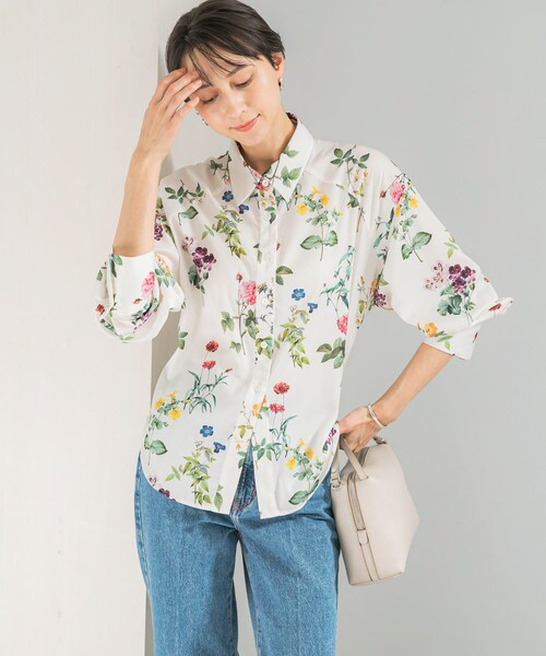 URBAN RESEARCH ROSSO（アーバンリサーチロッソ）の「ボタニカルプリントデザインシャツ（シャツ/ブラウス・レディース・OFF/BLACK・Free）」の17枚目の写真