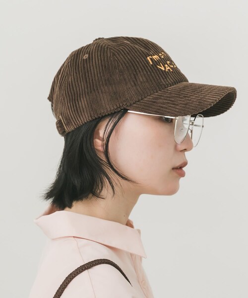 SMELLY（スメリー）の「vacationコーデュロイキャップ（キャップ・レディース・BRN/NVY/PNK・-）」の6枚目の写真