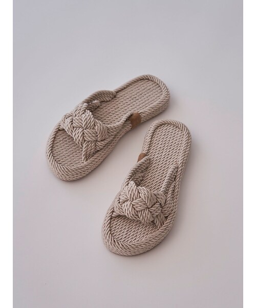 LAGUNAMOON（ラグナムーン）の「【CONTIGO】フラットロープサンダル（その他シューズ・レディース・ブルー/ベージュ・23.5/24.5）」の3枚目の写真