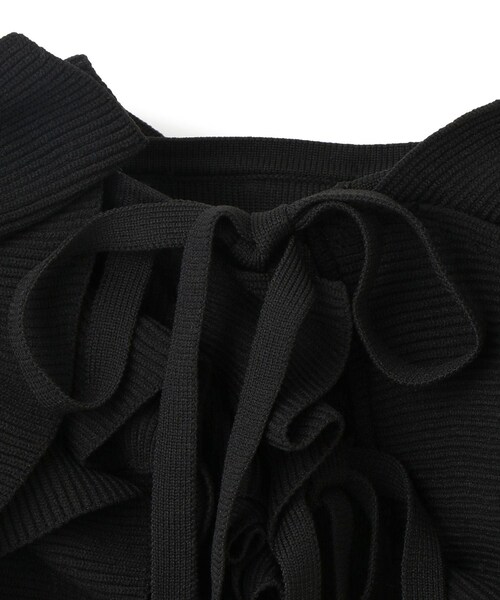 ADAM ET ROPE'（アダムエロペ）の「【サステナブル】ニットフリルビスチェ（ベスト・レディース・ブラック・F）」の15枚目の写真