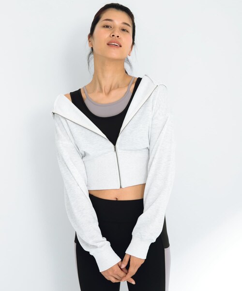 URBAN RESEARCH Sonny Label（アーバンリサーチサニーレーベル）の「SLAB　Short Zip Parka（パーカー・レディース・オフ/オートミール/杢グレー・FREE）」の14枚目の写真