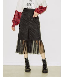 jouetie | チュールドッキングスリットスカート(スカート)