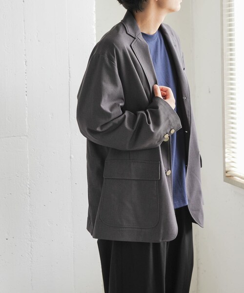 URBAN RESEARCH DOORS(アーバンリサーチドアーズ)の「FORK&SPOON TRテーラードジャケット(テーラードジャケット・メンズ・CHARCOAL/NAVY・4/5)」の4枚目の写真