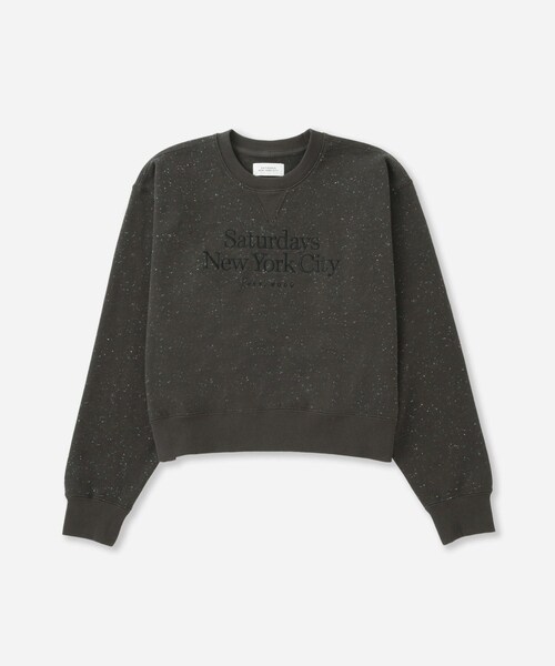 Saturdays NYC(サタデーズ ニューヨークシティ )の「Bowery Speckle Sweatshirt | WOMEN(スウェット・レディース・チャコール/グレー・L/M/S)」の2枚目の写真