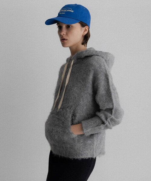URBAN RESEARCH Sonny Label（アーバンリサーチサニーレーベル）の「フーディシャギーニットプルオーバー（ニット/セーター・レディース・グレー/ブラウン/ネイビー・Free）」の7枚目の写真
