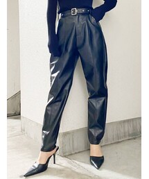 GYDA | フェイクレザーテーパードパンツ(その他パンツ)