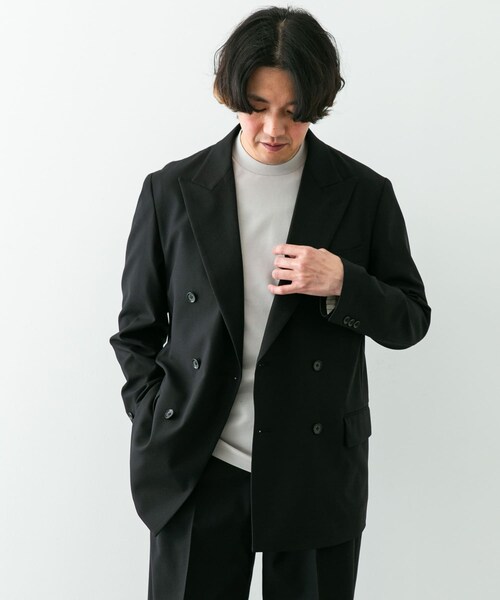 URBAN RESEARCH DOORS（アーバンリサーチドアーズ）の「『イージーケア』LIFE STYLE TAILOR　ストレッチオックスWジャケット（その他アウター・メンズ・BLACK/GRAY・S/M/L/XL）」の21枚目の写真
