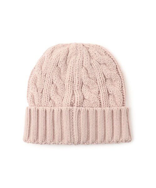 ROPE' PICNIC（ロペピクニック）の「ケーブルニットワッチ/リンクコーデ（ニットキャップ/ビーニー・レディース・スミクロ/キナリ/ピンク・F）」の9枚目の写真
