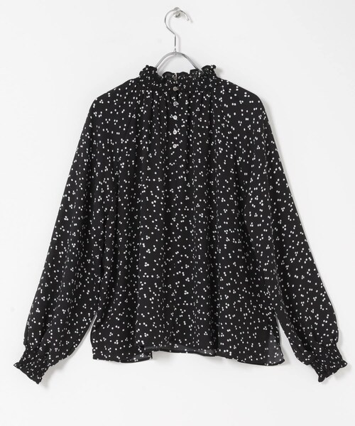 URBAN RESEARCH ROSSO（アーバンリサーチロッソ）の「『WEB/一部店舗限定』ウォッシャブルランダムドットブラウス（シャツ/ブラウス・レディース・L/BEIGE/BLACK・Free）」の15枚目の写真