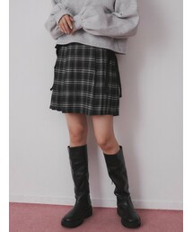 merry jenny | チェックプリーツミニスカート(スカート)