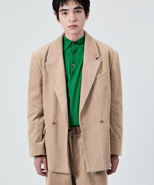 ADAM ET ROPE'（アダムエロペ）の「2WAY CORDUROY W JACKET UNISEX (SETUP対応)（テーラードジャケット・レディース・ダークブラウン/ベージュ/ネイビー・38/40/42）」の5枚目の写真