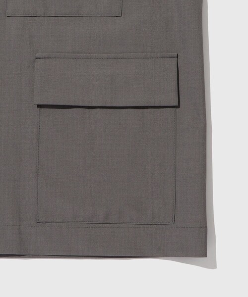 ADAM ET ROPE'(アダムエロペ)の「ドライウーステッドノーカラーカーディガン / ロングシーズン着用可能(カーディガン/ボレロ・メンズ・ブラック/グレー・L/M)」の10枚目の写真