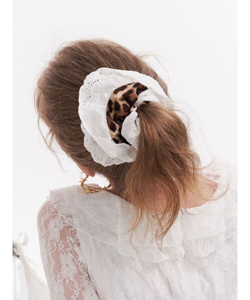 jouetie（ジュエティ）の「ビッグレオパードシュシュ（シュシュ・レディース・グレー/ブラウン・F）」の5枚目の写真