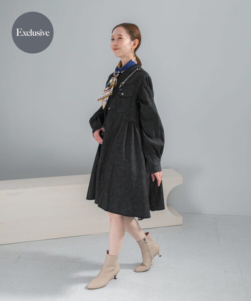 URBAN RESEARCH ROSSO（アーバンリサーチロッソ）の「『別注』Wrangler×ROSSO　WESTERN MINI DRESS（ワンピース・レディース・C00 ブルー/C01 ブラック・M）」の3枚目の写真