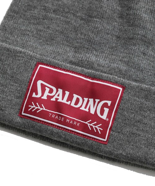 ADAM ET ROPE'(アダムエロペ)の「《別注》【SPALDING/スポルディング】KNIT CAP / UNISEX(ニットキャップ/ビーニー・メンズ・ブラック/グレー・F)」の4枚目の写真