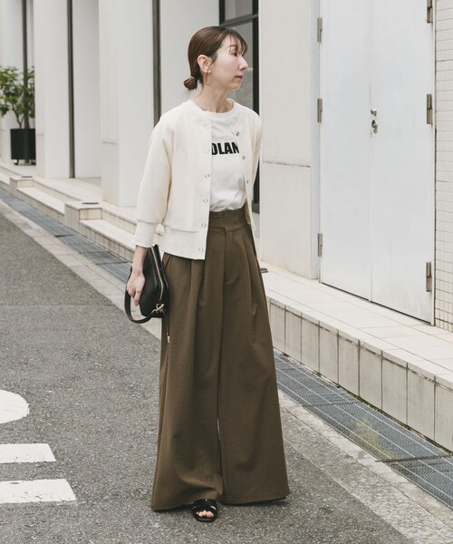 ITEMS URBANRESEARCH(アイテムズ アーバンリサーチ)の「針抜きドルマンカーディガン(カーディガン/ボレロ・レディース・L.YEL/BLK/OFF・Free)」の9枚目の写真