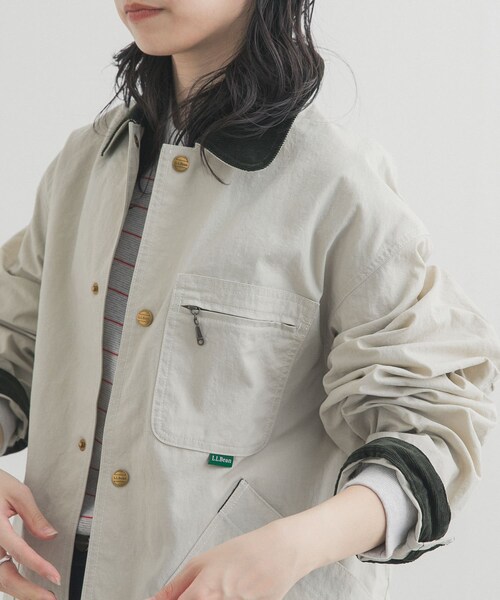 URBAN RESEARCH DOORS(アーバンリサーチドアーズ)の「L.L.Bean JAPAN EDITION BEANSFIELD COAT(テーラードジャケット・レディース・SAND/BEIGE/ORANGE/FOREST・S)」の9枚目の写真