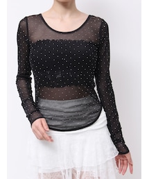 EATME | ラインストーンシアーTOP(Tシャツ/カットソー)