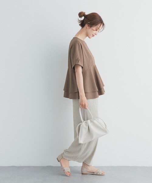 URBAN RESEARCH DOORS(アーバンリサーチドアーズ)の「ペプラムティアードブラウス(シャツ/ブラウス・レディース・INK BLACK/BROWN/BLUE・Free)」の20枚目の写真