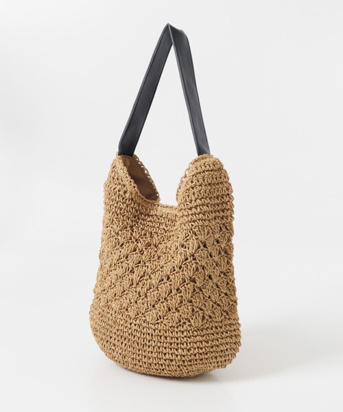 URBAN RESEARCH Sonny Label（アーバンリサーチサニーレーベル）の「ワンショルダーカゴバッグ（かごバッグ・レディース・ブラウン/ブラック・One）」の8枚目の写真
