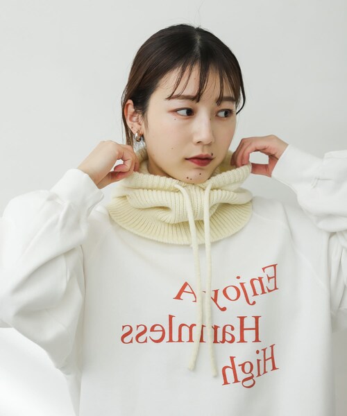 SENSE OF PLACE by URBAN RESEARCH(センスオブプレイスバイアーバンリサーチ)の「バラクラバ(ニットキャップ/ビーニー・レディース・GREEN/BLACK/IVORY・one)」の5枚目の写真