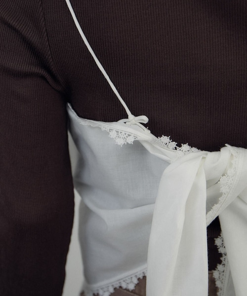 ADAM ET ROPE'（アダムエロペ）の「クロスレースマルチキャミソール（キャミソール・レディース・ブラック/オフホワイト・F）」の22枚目の写真