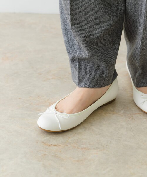 RODE SKO（ロデスコ）の「『35～40サイズ展開』『MADE IN JAPAN』プレーンバレエシューズ（バレエシューズ・レディース・WHITE/BLACK/SNAKE/L.DENIM/GINGHAM・36/37/38/35/36.5/37.5/38.5/39/40）」の12枚目の写真