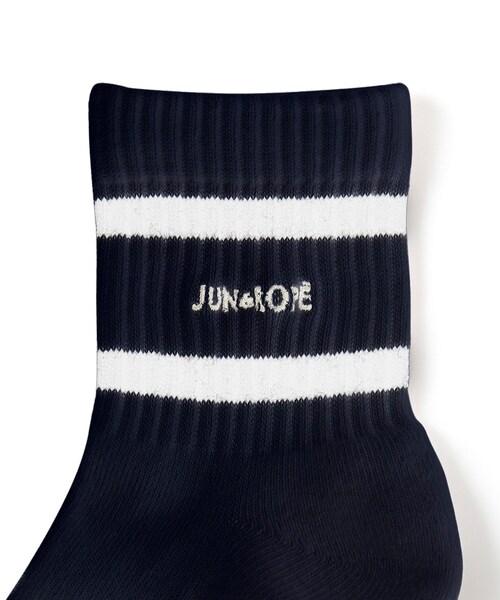 ROPE'（ロペ）の「ライン使いミディ丈ソックス（ソックス/靴下・レディース・グレー/ネイビー/ピンク・F）」の9枚目の写真