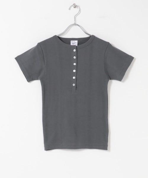 KBF(ケイビーエフ)の「Miller Panel ribbed Henley tee(Tシャツ/カットソー・レディース・WHITE/BLK-W3/CGRY・Free)」の3枚目の写真