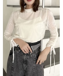 dazzlin | シアーベロアトップス(Tシャツ/カットソー)