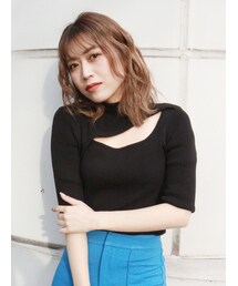 MURUA | 変形ネックハーフニット(ニット/セーター)