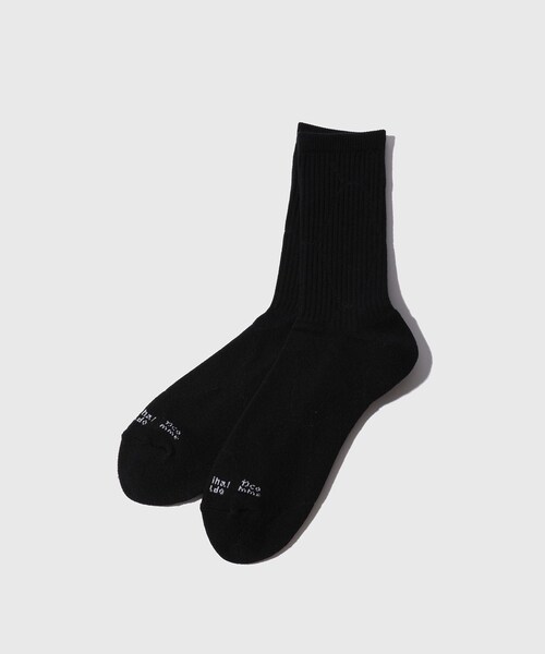 ADAM ET ROPE'(アダムエロペ)の「【BAL/バル】JACQUARD SOLID SOCKS(ソックス/靴下・メンズ・ブラック・F)」の1枚目の写真