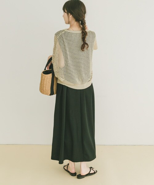 ITEMS URBANRESEARCH（アイテムズ アーバンリサーチ）の「カットミラノノースリワンピース（ワンピース・レディース・K/BRN/OFF/BLK・FREE）」の19枚目の写真