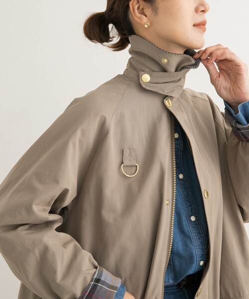URBAN RESEARCH DOORS（アーバンリサーチドアーズ）の「『別注』Barbour / DOORS　SPEYLONG（ステンカラーコート・レディース・beige/grey・S/M）」の20枚目の写真