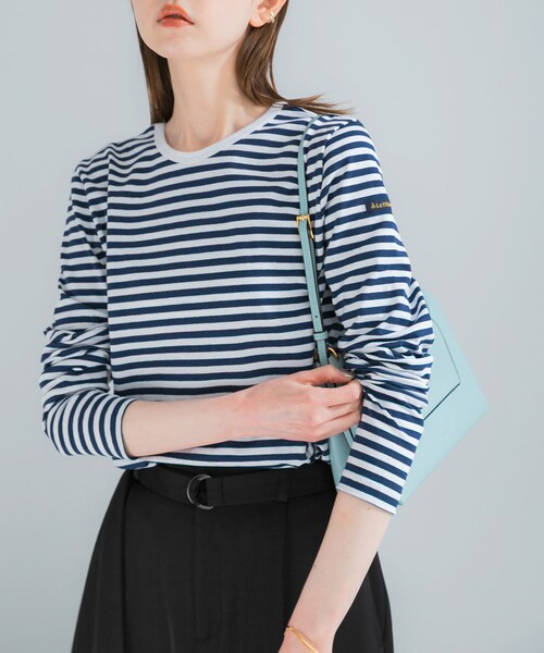 URBAN RESEARCH ROSSO（アーバンリサーチロッソ）の「LE MINOR　MADEMOISELLE（Tシャツ/カットソー・レディース・ECRU BLACK/WHT MARINE/WHT R PINK・Free）」の2枚目の写真