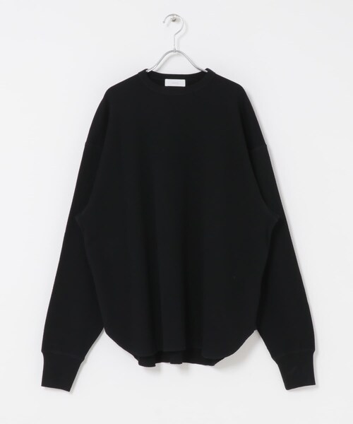 かぐれ（カグレ）の「サーマルクルーネックプルオーバー（Tシャツ/カットソー・レディース・LIGHT GRAY/BLACK・Free）」の10枚目の写真