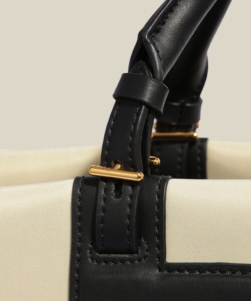 ROPE'（ロペ）の「【E'POR】【A4/PC対応・撥水加工・軽量】BOAT BAG Large（トートバッグ・レディース・ブラック/キナリ・F）」の12枚目の写真