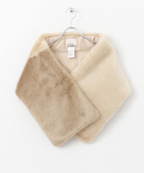 URBAN RESEARCH ROSSO（アーバンリサーチロッソ）の「troisiemechaco　ECOFUR Shawl∴（ストール/ショール・レディース・PURPLE/IVORY×BE・FREE/Free）」の6枚目の写真