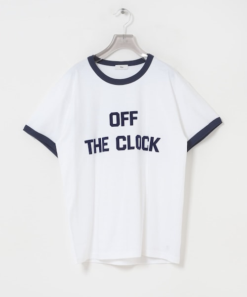 URBAN RESEARCH(アーバンリサーチ)の「Teya Flock Ringer T-shirts(Tシャツ/カットソー・レディース・BLUE/NAVY・L)」の2枚目の写真