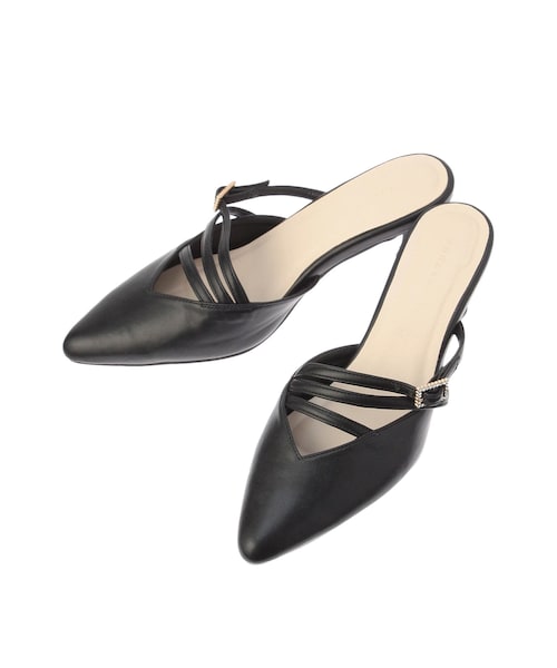 MERCURYDUO（マーキュリーデュオ）の「ポインテッドストラップミュール（パンプス・レディース・ブラック/ボルドー/ベージュ/ミックス・36/38）」の6枚目の写真