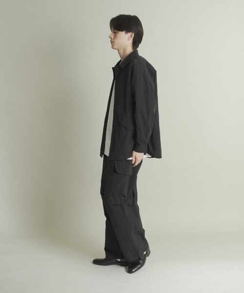 SENSE OF PLACE by URBAN RESEARCH(センスオブプレイスバイアーバンリサーチ)の「ユーティリティーロングスリーブシャツジャケット(テーラードジャケット・メンズ・BLACK/GREIGE/PURPLE・M/L)」の10枚目の写真