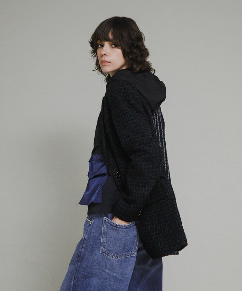 URBAN RESEARCH（アーバンリサーチ）の「別注LOGO JK（テーラードジャケット・レディース・NAVY・Free）」の3枚目の写真