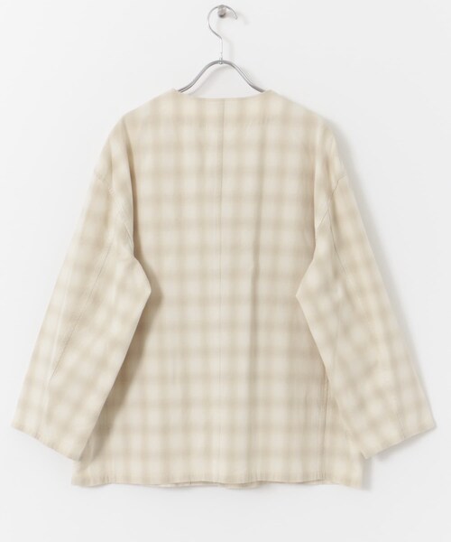 URBAN RESEARCH DOORS(アーバンリサーチドアーズ)の「ARCHI CHINOISERIE JACKET(テーラードジャケット・レディース・CHARCOAL/CHECK・S)」の8枚目の写真