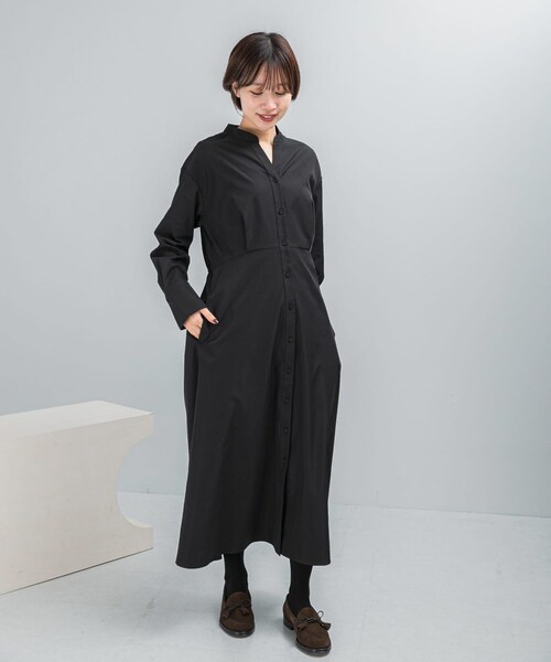 URBAN RESEARCH ROSSO（アーバンリサーチロッソ）の「ウォッシャブルウエストマークワンピース（ワンピース・レディース・IVORY/BLACK・Free）」の14枚目の写真