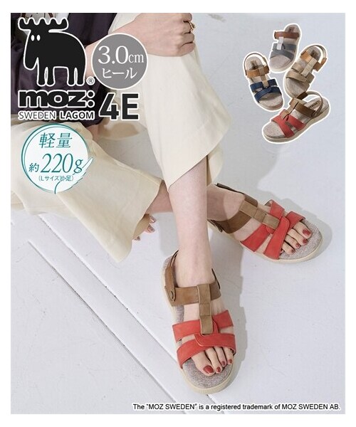nissen（ニッセン）の「【ゆったり幅広】moz（モズ）2WAYデザインサンダル（ワイズ４Ｅ）（サンダル・メンズ・ネイビー/オーク/アプリコット/グレー・M=23.0~23.5cm/4E/L=24.0~24.5cm/4E/LL=25.0~25.5cm/4E/3L=26.0~26.5cm/4E）」の3枚目の写真
