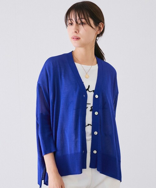 Jayro(ジャイロ)の「UVサラサラボックスシルエット前後差カーディガン(カーディガン/ボレロ・レディース・ブラック/ブラック系/ホワイト/ベージュ/ブルー/ピンク/キャメル/オレンジ・F)」の21枚目の写真